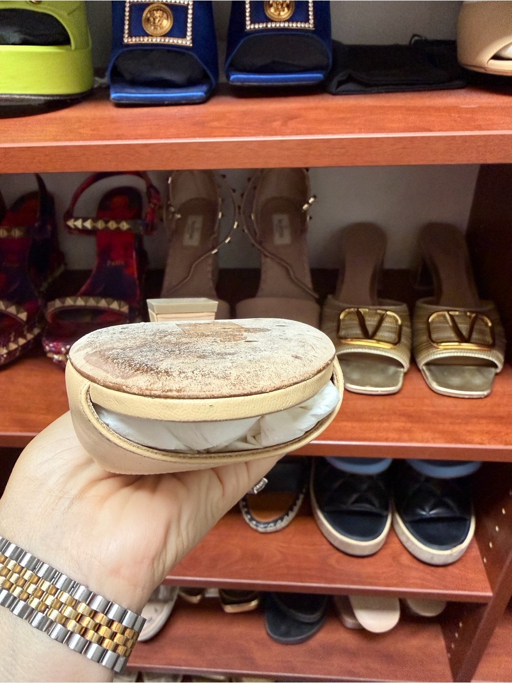 CHANEL Beige Open-Toe Slide Mules - Picture 7 of 13